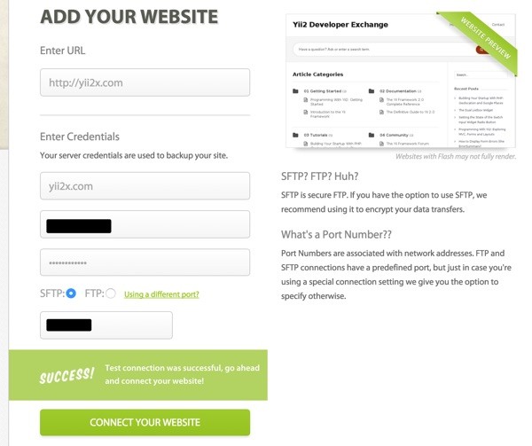 CodeGuard Backups Add Your Website