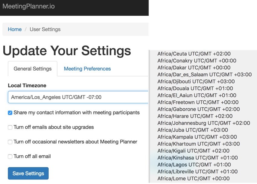 Building Your Startup Timezone Detection - Update Your Settings Dropdown