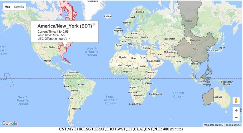 Building Your Startup Timezone Detection - Graphical Map Timepicker