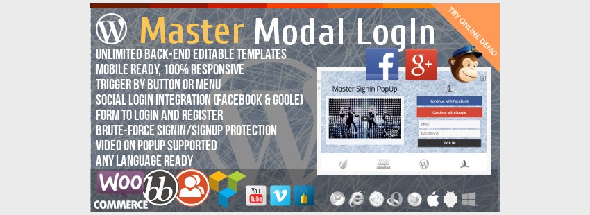 Master Modal LogIn PopUp