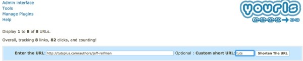 Creating a shortened URL with YOURLS
