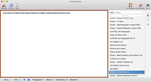 TextSoap Condensing Course Notes to Headings