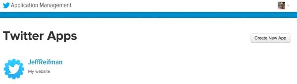Twitter Application Manager