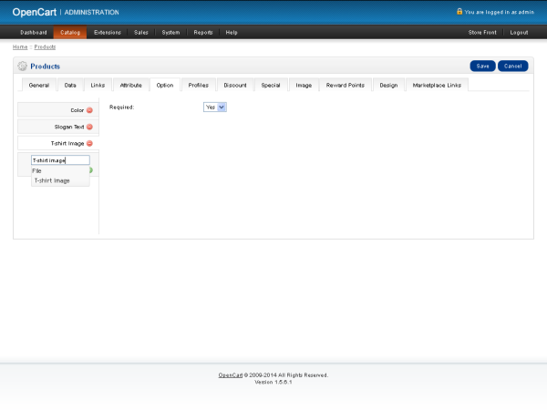 Assign Image Option to the Product