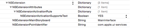 Activation rule in Infoplist