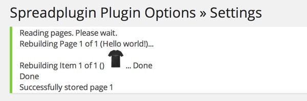Rebuild the Cache for the Spreadshirt Plugin