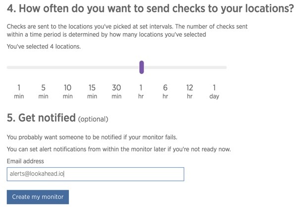 New Relic Synthetics How often do you want to test