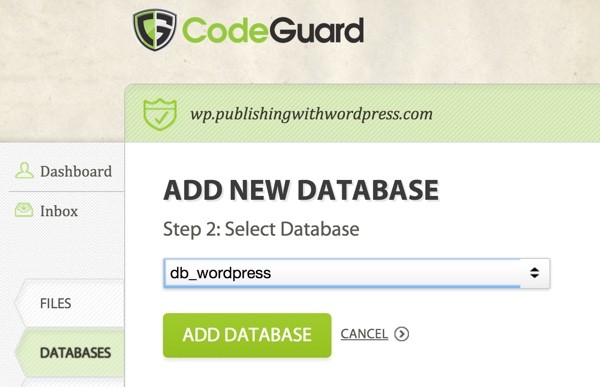CodeGuard Select Database