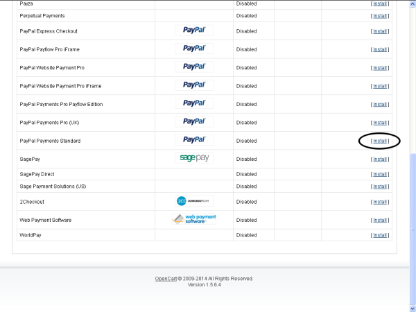 Install the PayPal Payments Standard