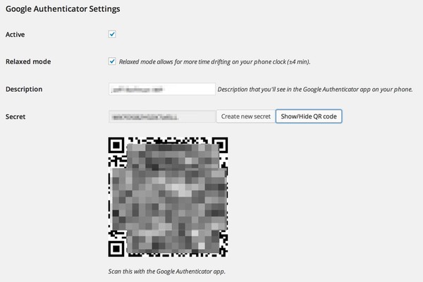 Google Authenticator Plugin Settings