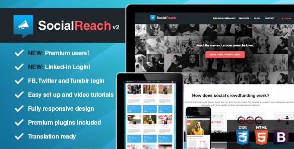 Social Reach Theme ThemeForest