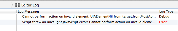 Instruments Error Message Screenshot