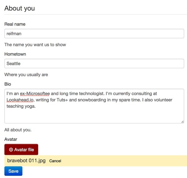 Profile configuration for Pumpio