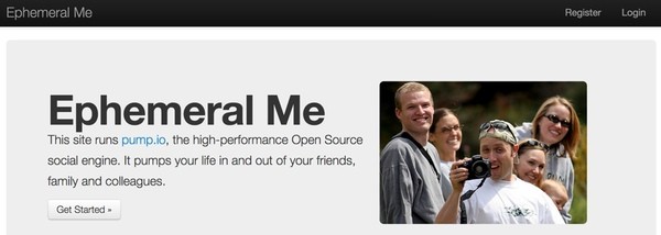 Ephemeral me home page