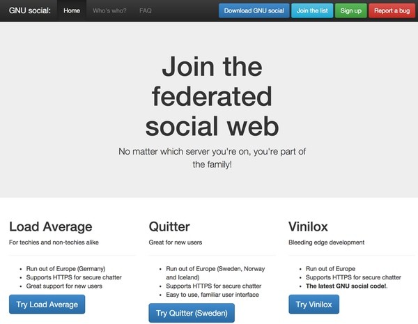 GNU Social Home Page