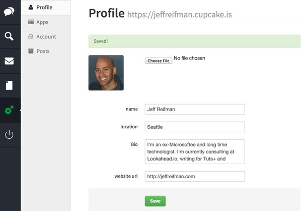 The profile page for Tentio
