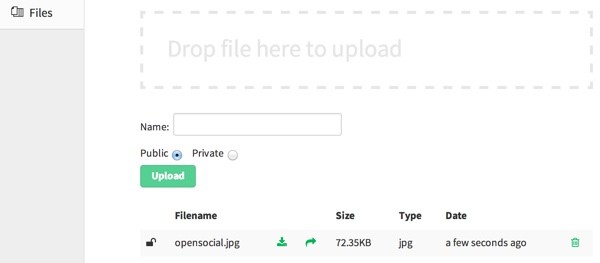 File uploading with Tent
