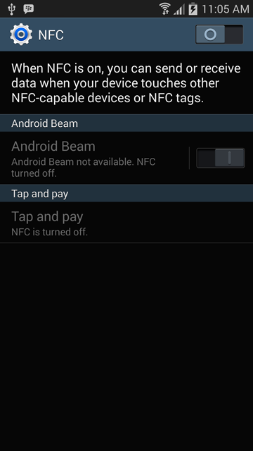 NFC Settings UI