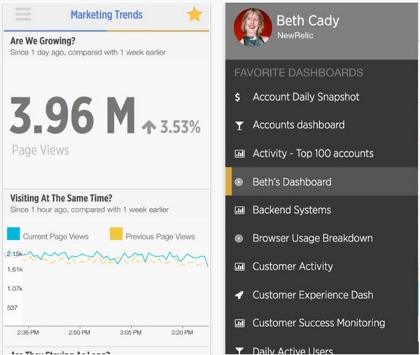 New Relic Mobile Application iOS Screenshots