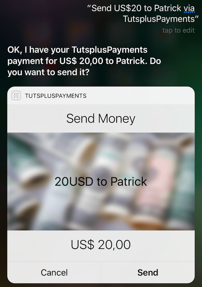 New custom UI in Siri extension