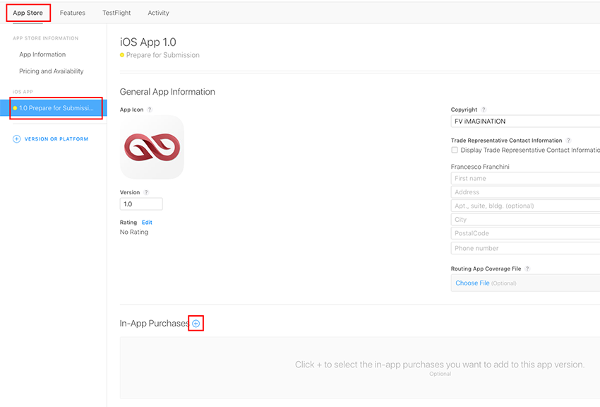 Add In-App Purchases to your apps info page
