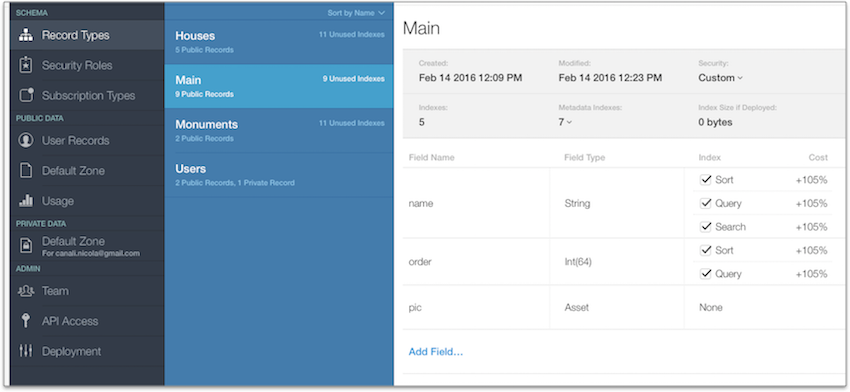 appyMaps Main table in CloudKit