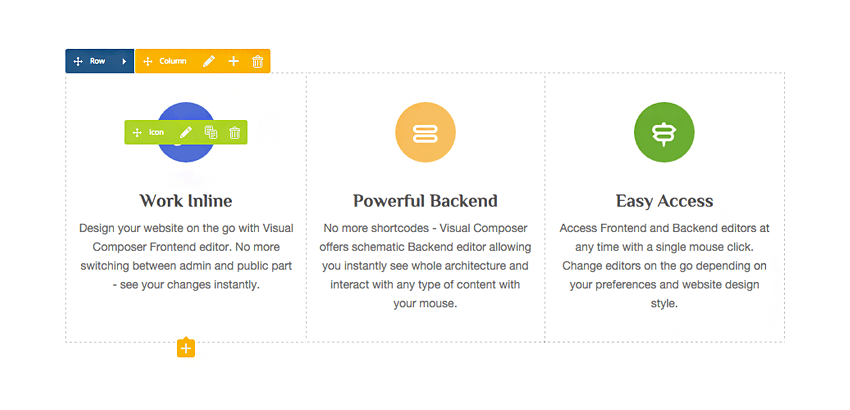 Visual Composers front-end editor