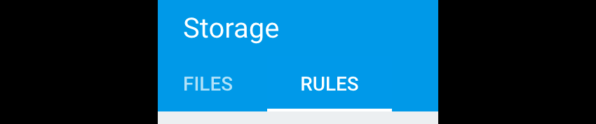 Rules tab in Firebase storage