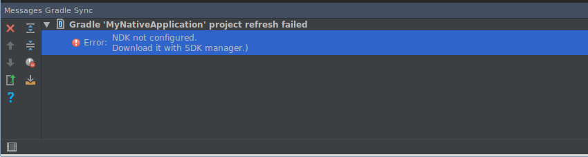No NDK found error