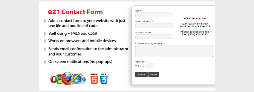 ez1 Contact Form