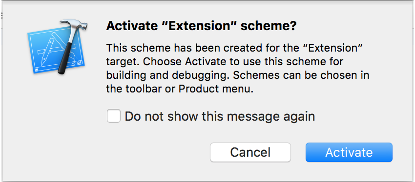 Activate Scheme Dialog