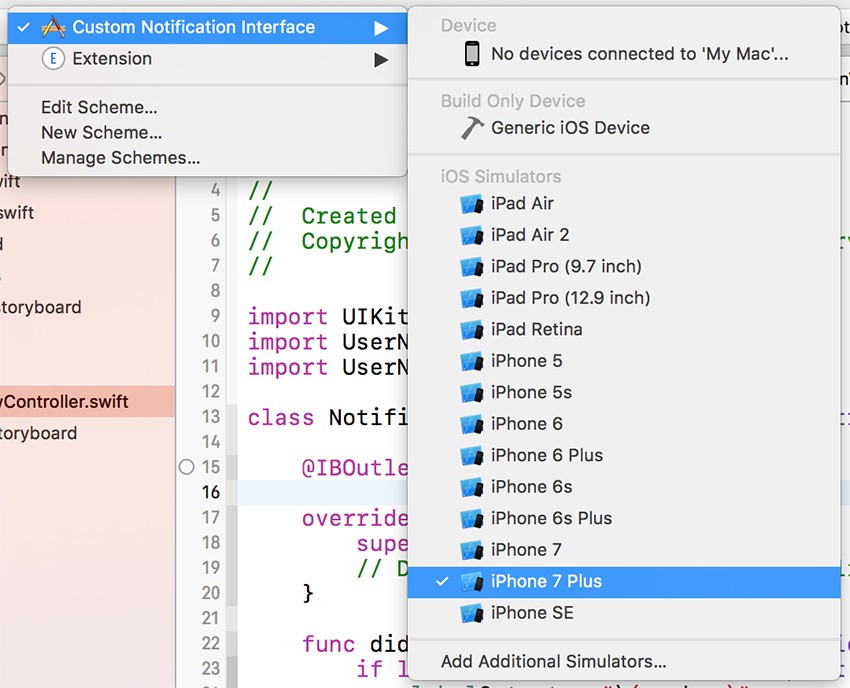 iOS Application Target