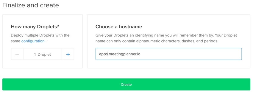 Meeting Planner Hosting - Choose a Hostname