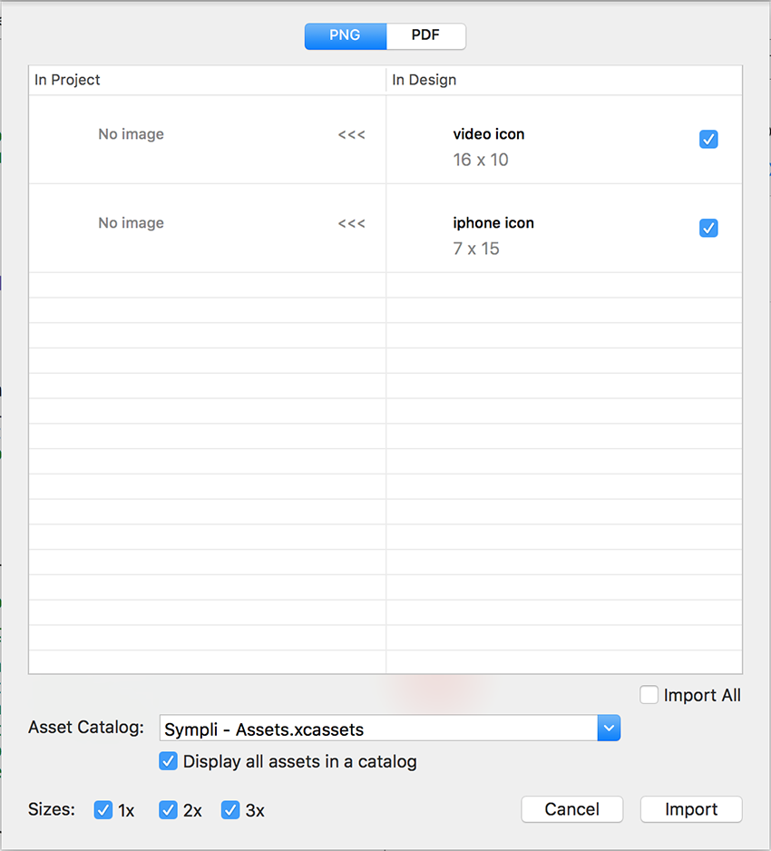 Sympli Xcode Image Import