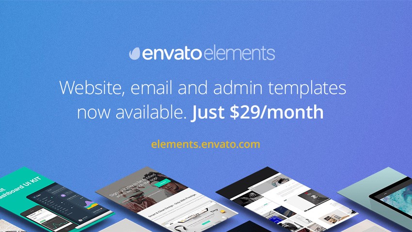 Envato Elements website templates now available