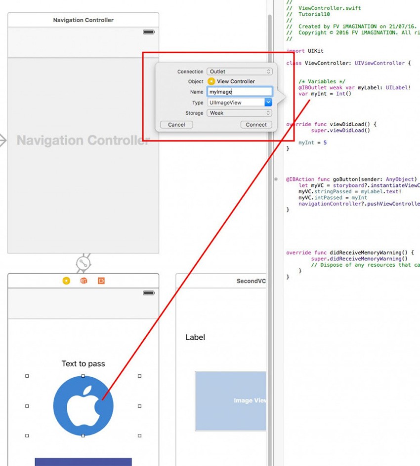 declare your UIImageView as an IBOutlet