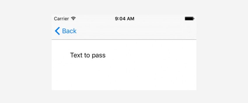App showing Text to pass