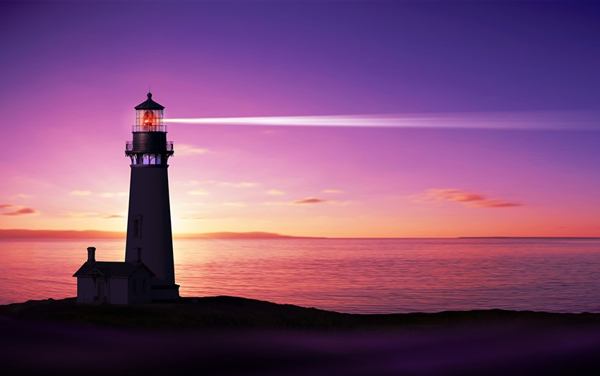 Lighthouse at sunset