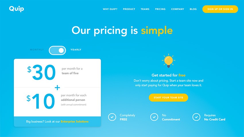 Quip Pricing Tiers
