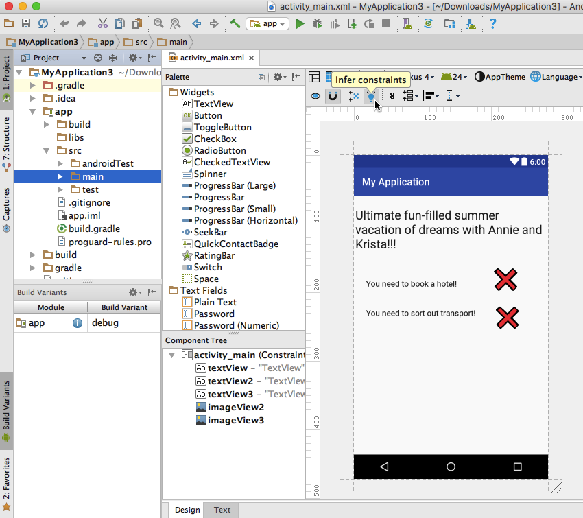 Select the Infer Constraints button