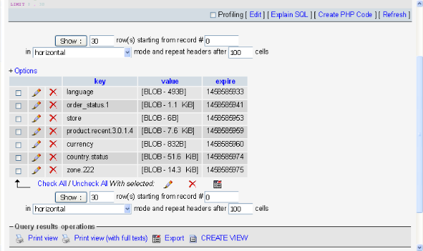 Cache Entries