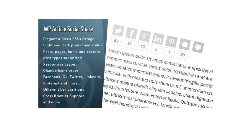 WordPress Article Social Share