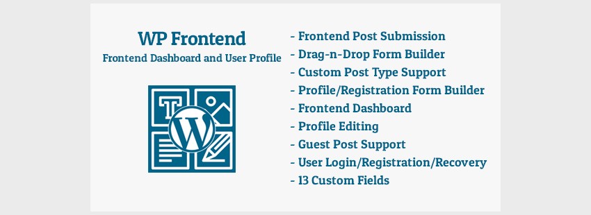 WP Frontend - WordPress Frontend Dashboard and User Profile Plugin