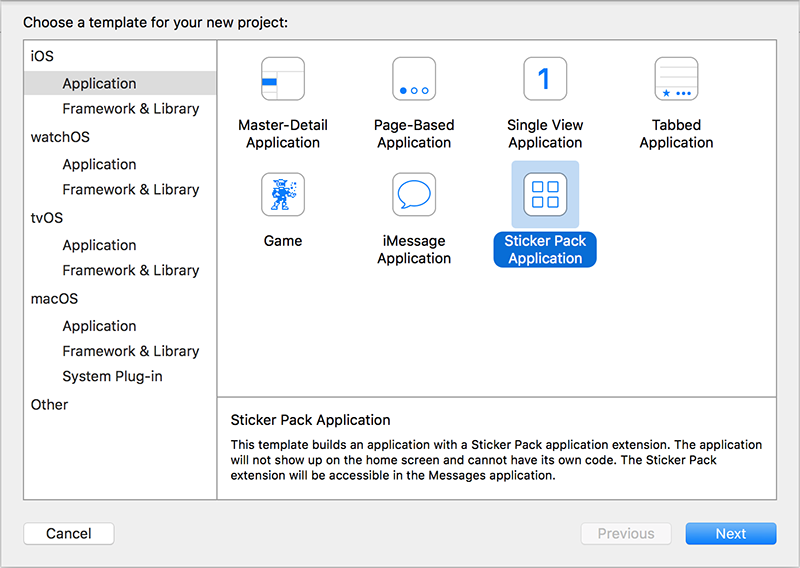 Sticker Pack Application Template