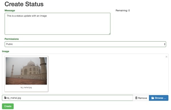 Yii2 Image Uploads - Creating a Status with Our New File Input Capability