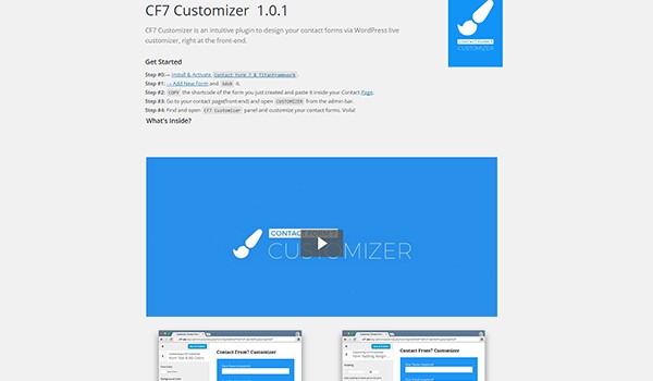 CF7 welcome page setup