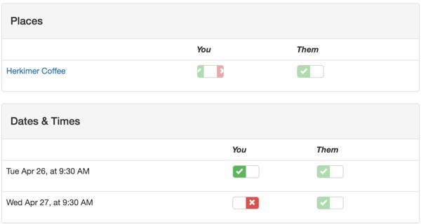 Customizing Meeting View - The You and Them Columns for Selection Data