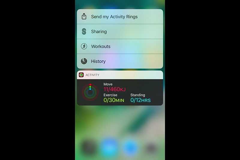 Activity Widget on Home Screen