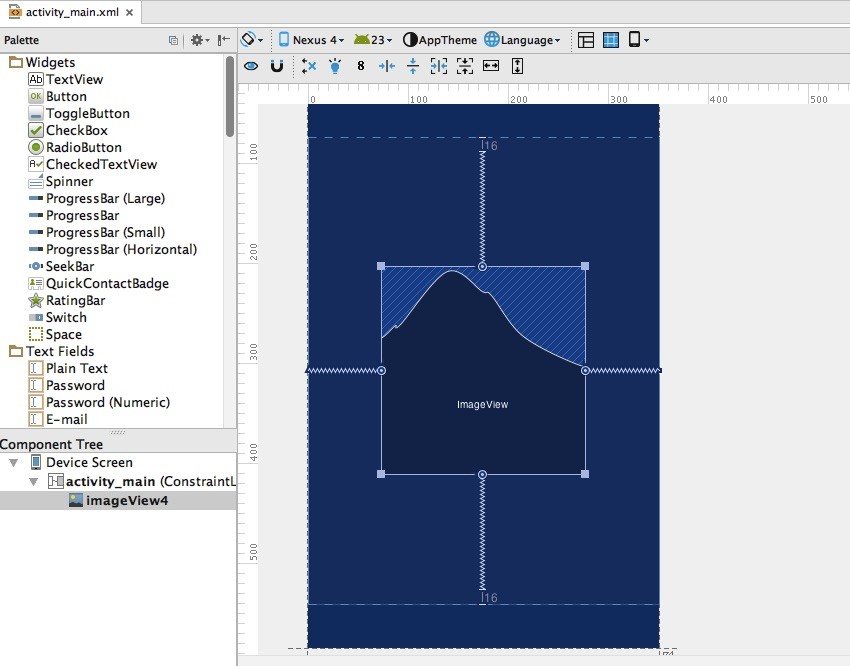 Opposing constraints are shown as jagged lines