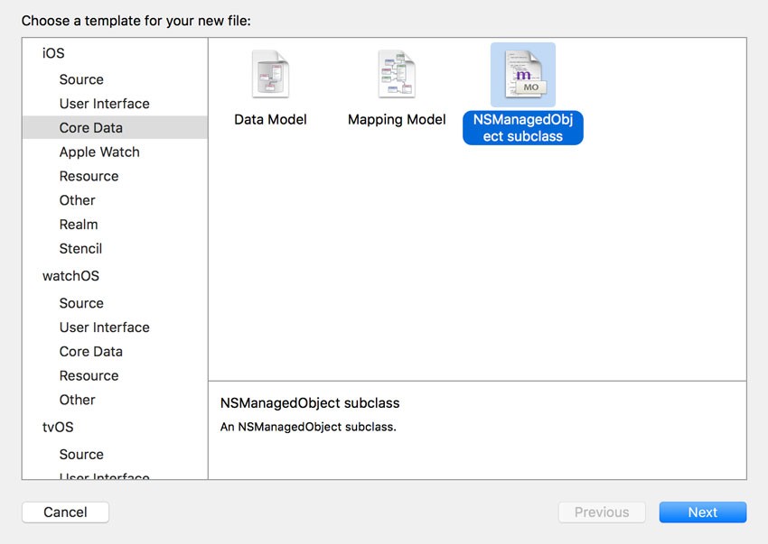 Subclassing NSManagedObject